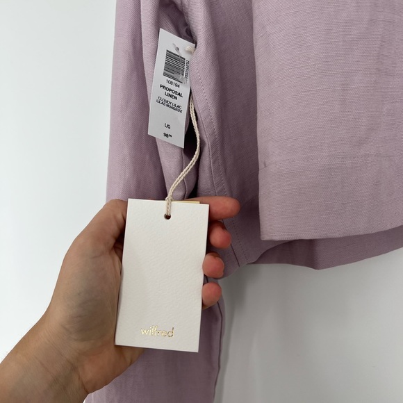 COPY - Cropped Lavender Aritzia Shirt - Picture 3 of 4